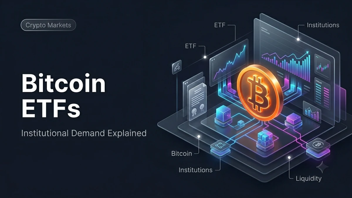 Premium Masterrit blog image explaining Bitcoin ETFs and institutional demand