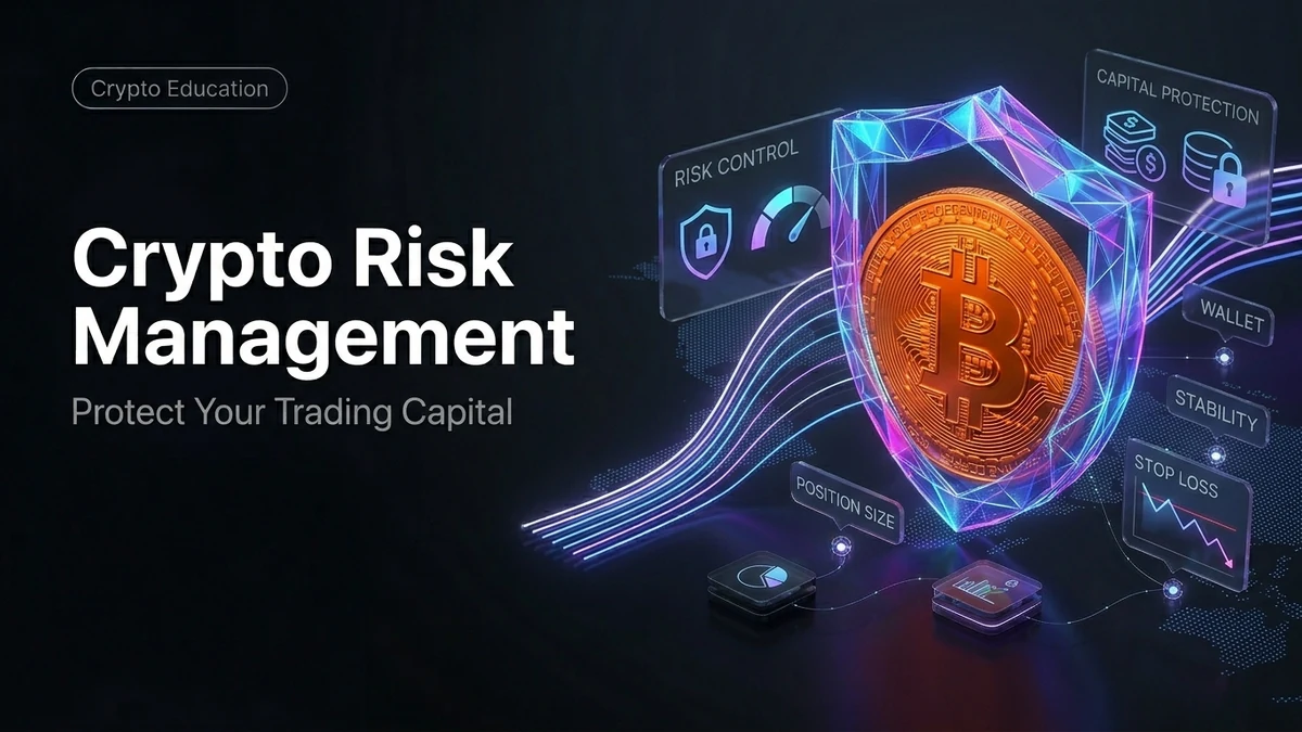 Premium Masterrit blog image about crypto risk management and protecting capital when trading Bitcoin